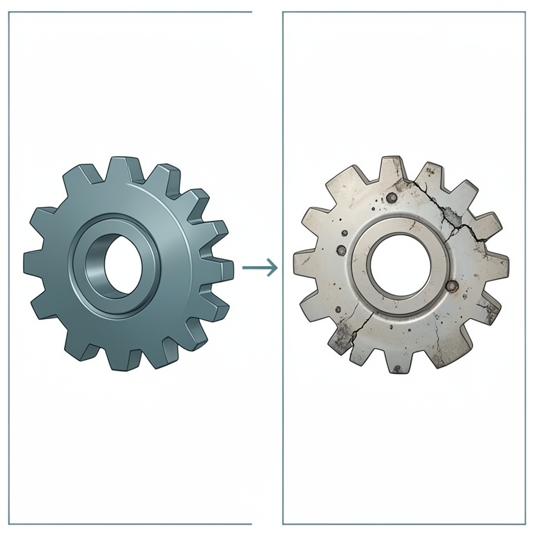 AI-generated conceptual illustration (industrial mechanical gear assembly). It explains the idea and does not show study data.