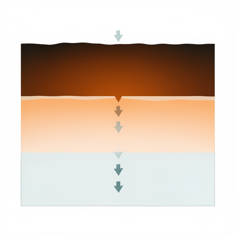 AI-generated conceptual illustration (groundwater aquifer cross-section in a soil profile). It explains the idea and does not show study data.