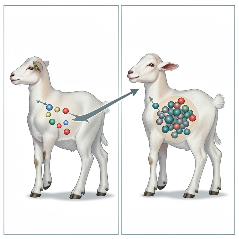 AI-generated conceptual illustration (goat kids). It explains the idea and does not show study data.