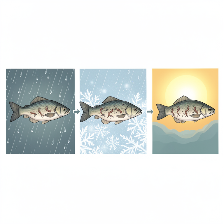 AI-generated conceptual illustration (Wallago attu fish). It explains the idea and does not show study data.
