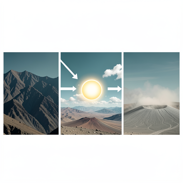 AI-generated conceptual illustration (Atacama highland plateau landscape). It explains the idea and does not show study data.