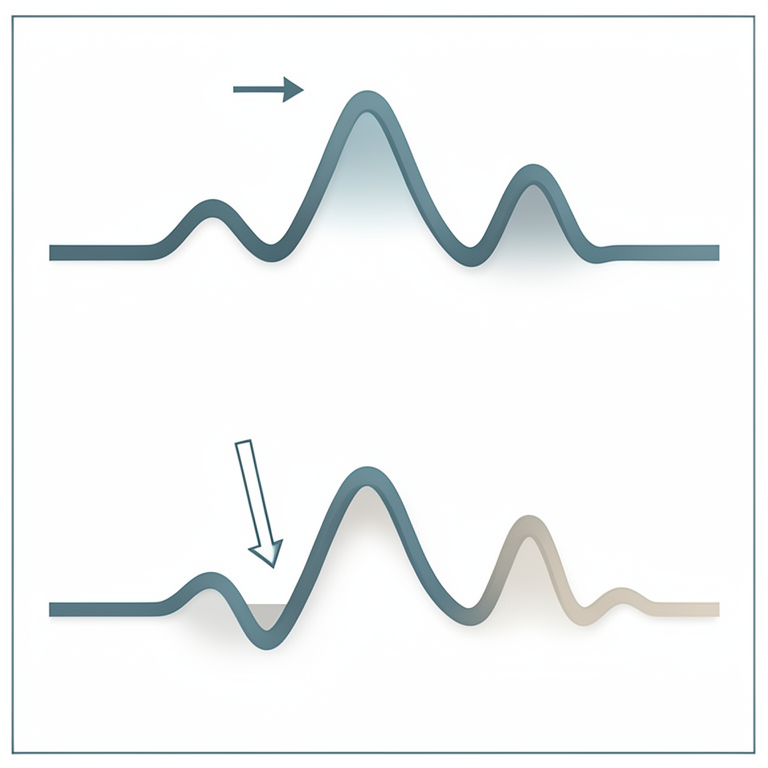 AI-generated conceptual illustration (A digital signal waveform representing a Rayleigh distribution). It explains the idea and does not show study data.