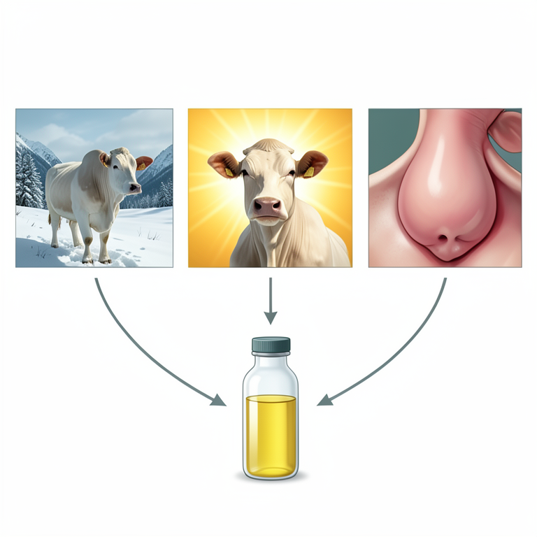 AI-generated conceptual illustration (Sahiwal cows). It explains the idea and does not show study data.