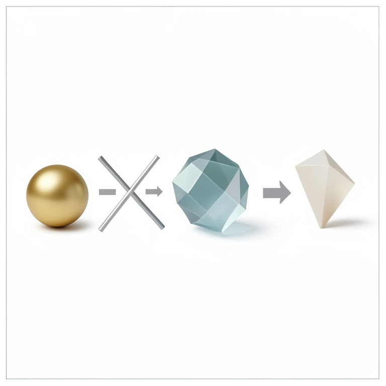 AI-generated conceptual illustration (A mathematical optimization workflow represented by geometric symbols). It explains the idea and does not show study data.