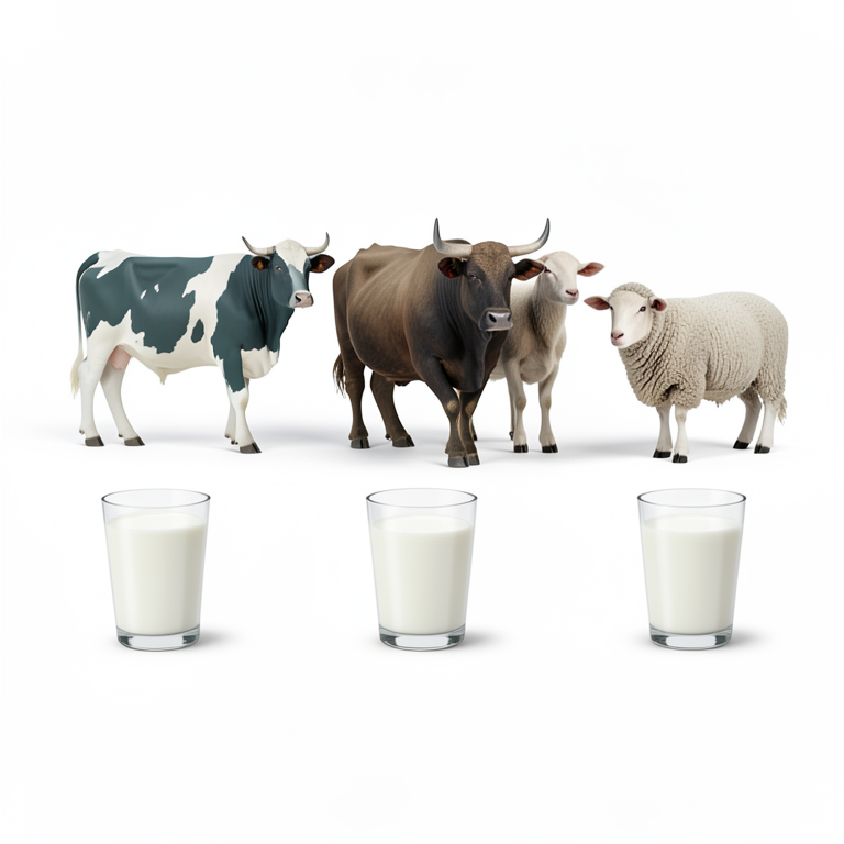 AI-generated conceptual illustration (cow, buffalo, goat, and sheep). It explains the idea and does not show study data.