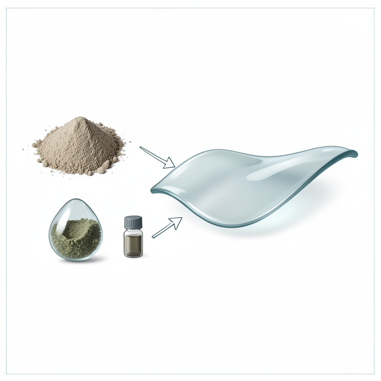 AI-generated conceptual illustration (a transparent edible biopolymer film made from agar, pectin, glycerol, and clove oil). It explains the idea and does not show study data.