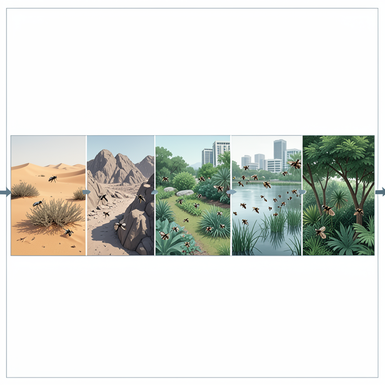AI-generated conceptual illustration (Spilomelinae moths in UAE arid ecosystems). It explains the idea and does not show study data.