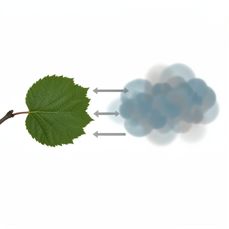 AI-generated conceptual illustration (European beech leaves). It explains the idea and does not show study data.