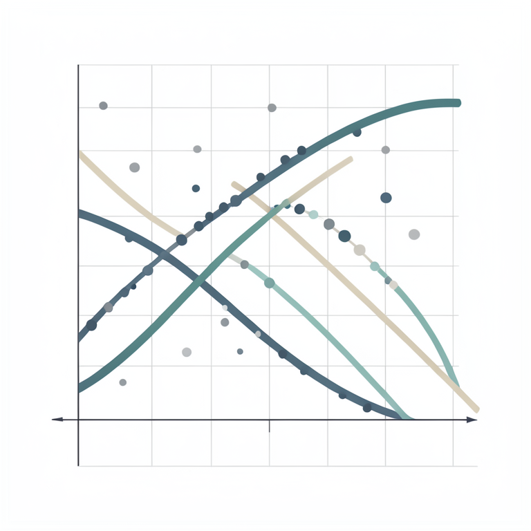 AI-generated conceptual illustration (mathematical probability density curves). It explains the idea and does not show study data.