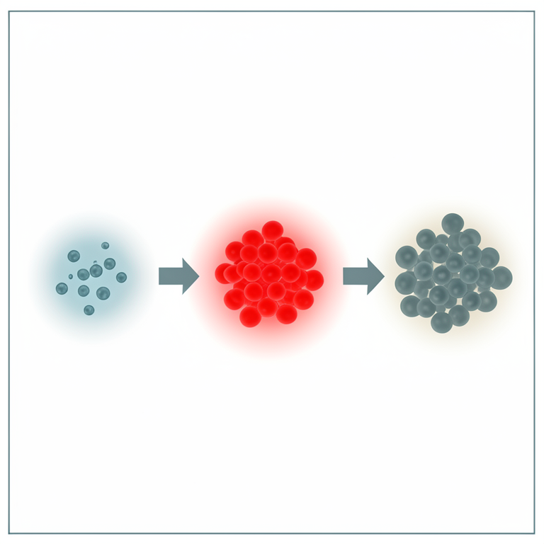 AI-generated conceptual illustration (europium-doped yttrium oxide nanophosphors). It explains the idea and does not show study data.