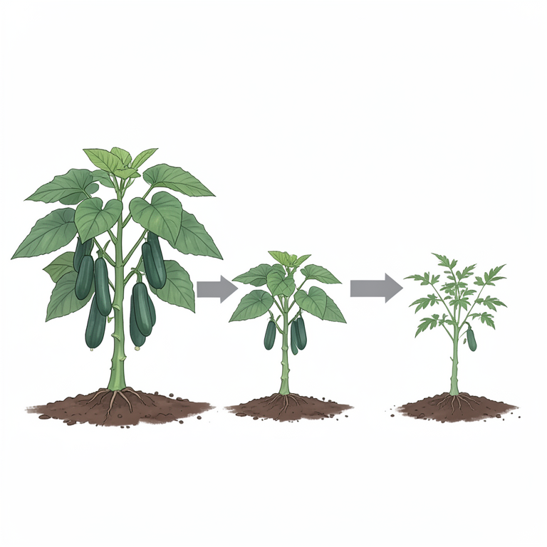 AI-generated conceptual illustration (cucumber plants). It explains the idea and does not show study data.