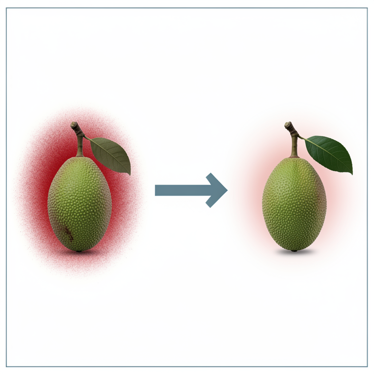 AI-generated conceptual illustration (jackfruit). It explains the idea and does not show study data.