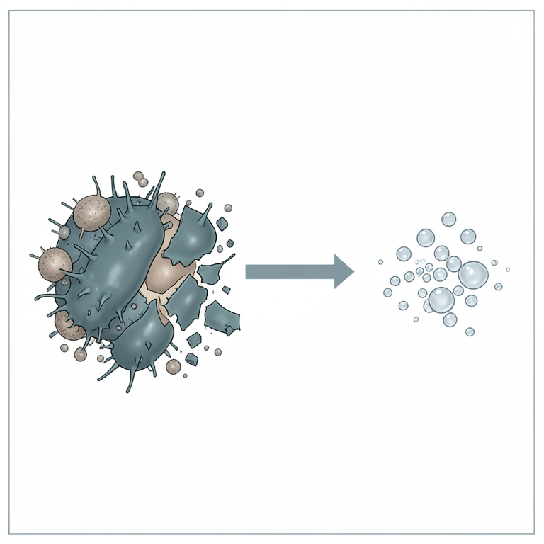 AI-generated conceptual illustration (Rumen environment with protozoa and methanogens). It explains the idea and does not show study data.