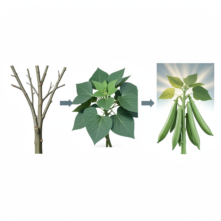 AI-generated conceptual illustration (okra plants (Abelmoschus esculentus)). It explains the idea and does not show study data.