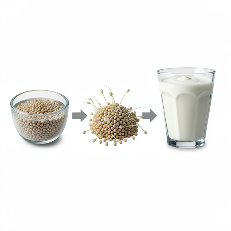 AI-generated conceptual illustration (millet grains and millet milk). It explains the idea and does not show study data.