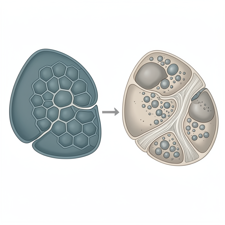 AI-generated conceptual illustration (buffalo calf liver tissue). It explains the idea and does not show study data.