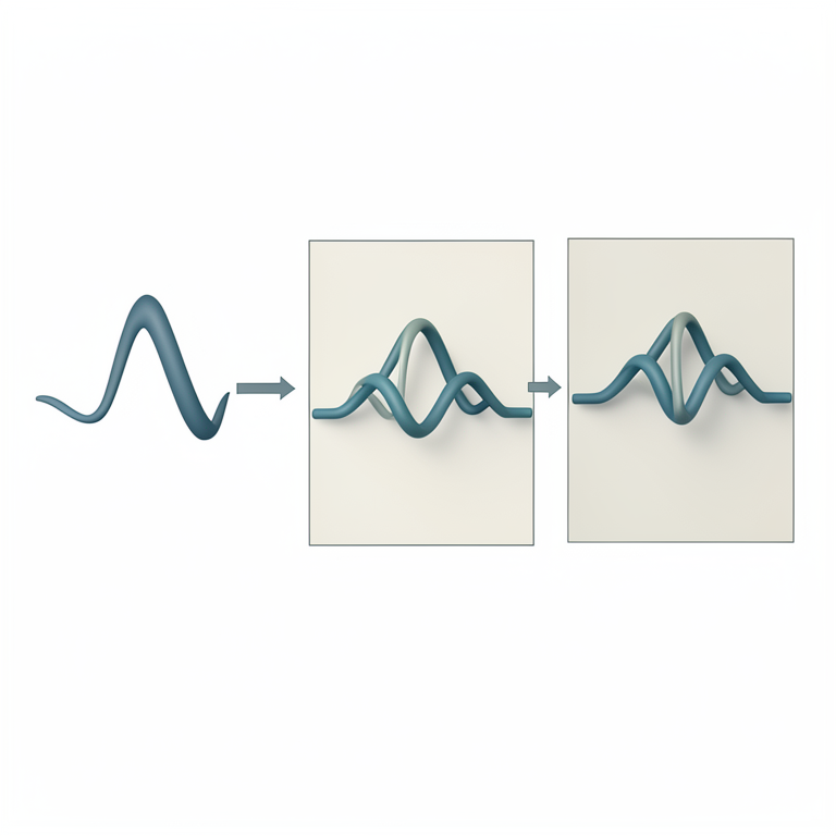 AI-generated conceptual illustration (Mathematical wave functions in a quantum-fluid system). It explains the idea and does not show study data.