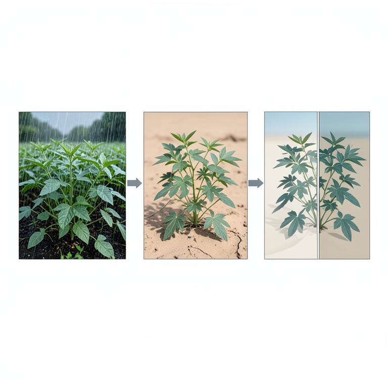AI-generated conceptual illustration (groundnut plants (Arachis hypogaea)). It explains the idea and does not show study data.