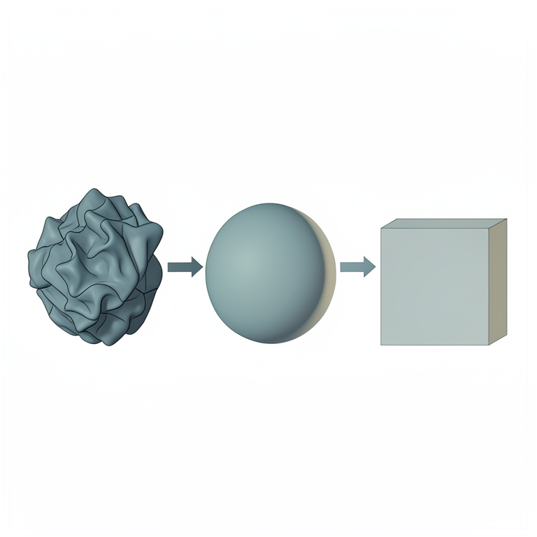 AI-generated conceptual illustration (Abstract geometric manifold surfaces). It explains the idea and does not show study data.