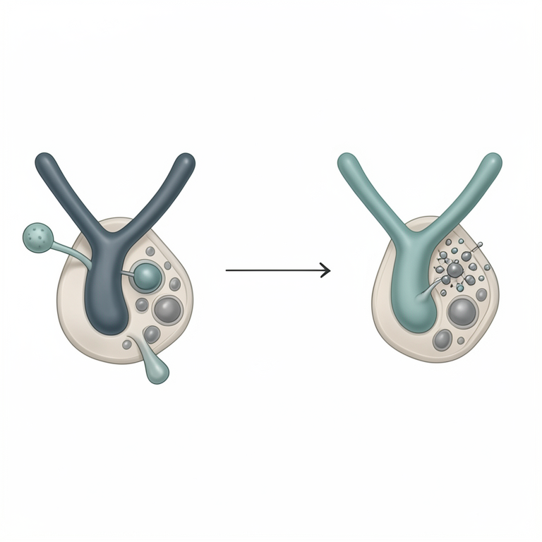 AI-generated conceptual illustration (monoclonal antibodies and natural killer cells). It explains the idea and does not show study data.