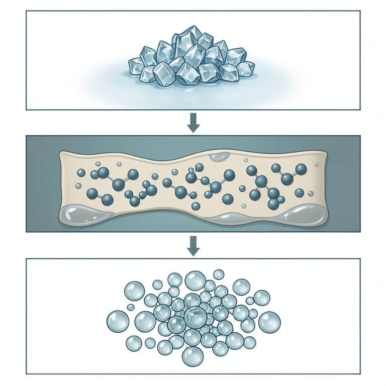 AI-generated conceptual illustration (Nevirapine drug molecules in aqueous solution). It explains the idea and does not show study data.