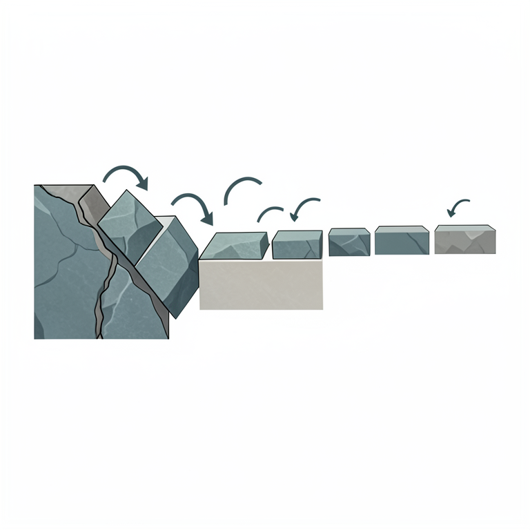 AI-generated conceptual illustration (Tectonic blocks of the Zagros fold-thrust belt). It explains the idea and does not show study data.