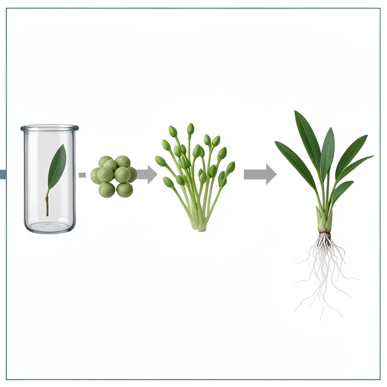AI-generated conceptual illustration (Dendrobium crepidatum orchid). It explains the idea and does not show study data.