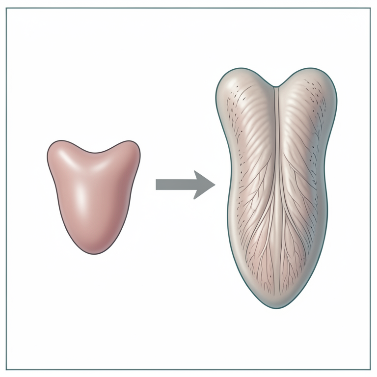 AI-generated conceptual illustration (Awassi sheep fetuses (Ovis aries) tongue tissue). It explains the idea and does not show study data.