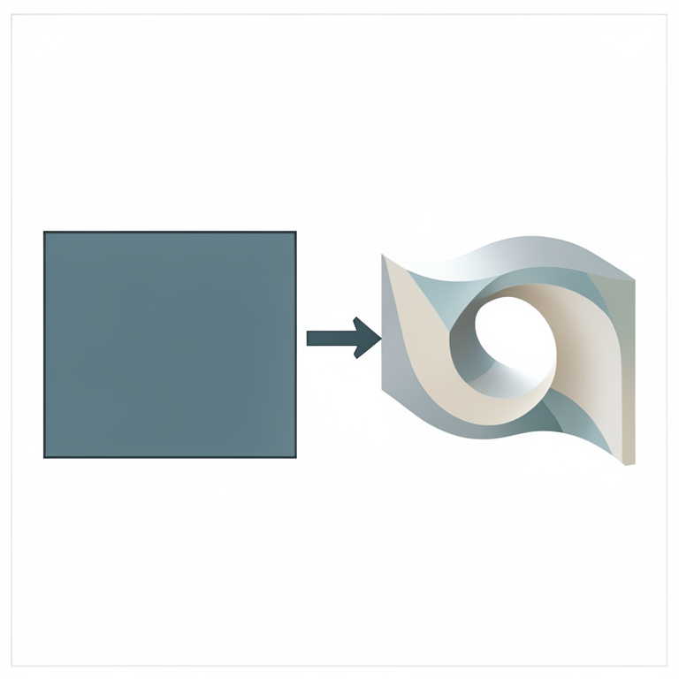 AI-generated conceptual illustration (Abstract mathematical manifolds representing additive and multiplicative groups). It explains the idea and does not show study data.