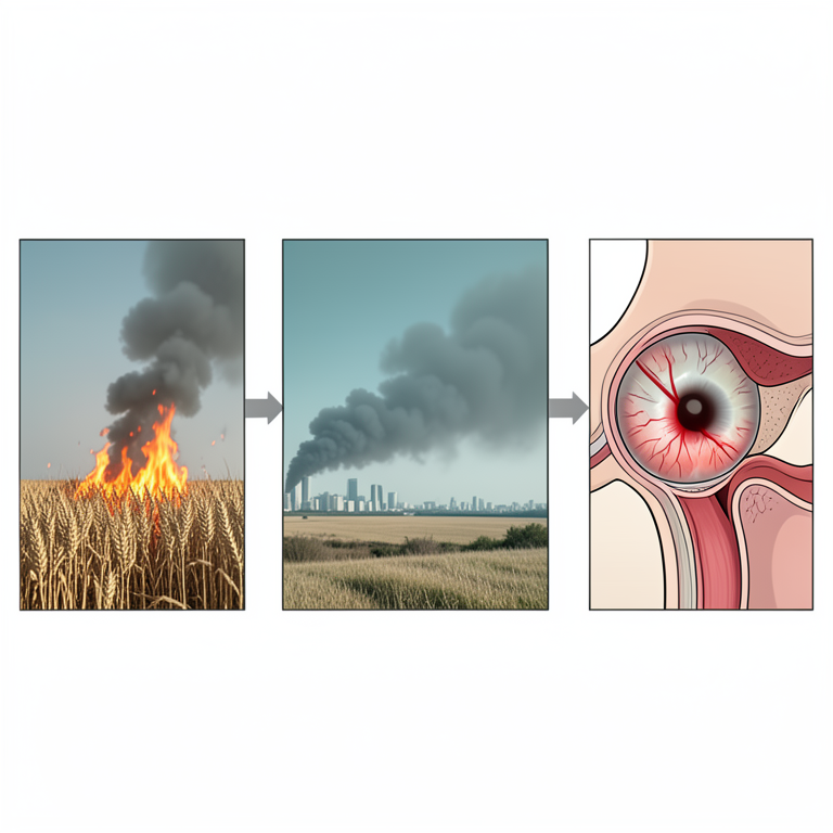 AI-generated conceptual illustration (wheat stubble fields and a distant city skyline). It explains the idea and does not show study data.