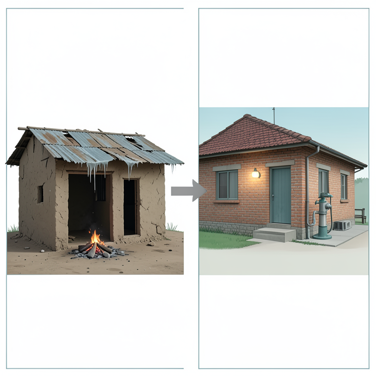 AI-generated conceptual illustration (Rural female-headed households in West Bengal, India). It explains the idea and does not show study data.