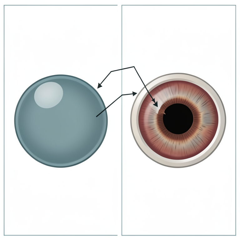 AI-generated conceptual illustration (mare eye (equine)). It explains the idea and does not show study data.
