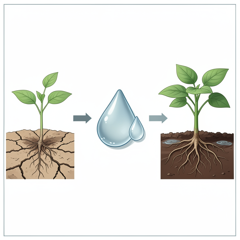 AI-generated conceptual illustration (soybean seedlings). It explains the idea and does not show study data.