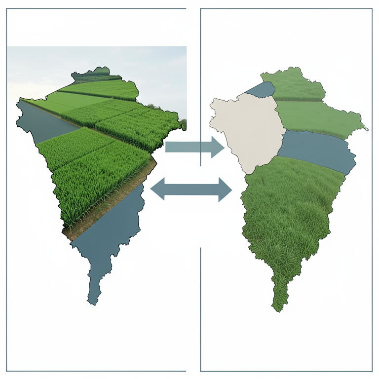 AI-generated conceptual illustration (Agricultural landscapes of Dhule district, Maharashtra). It explains the idea and does not show study data.
