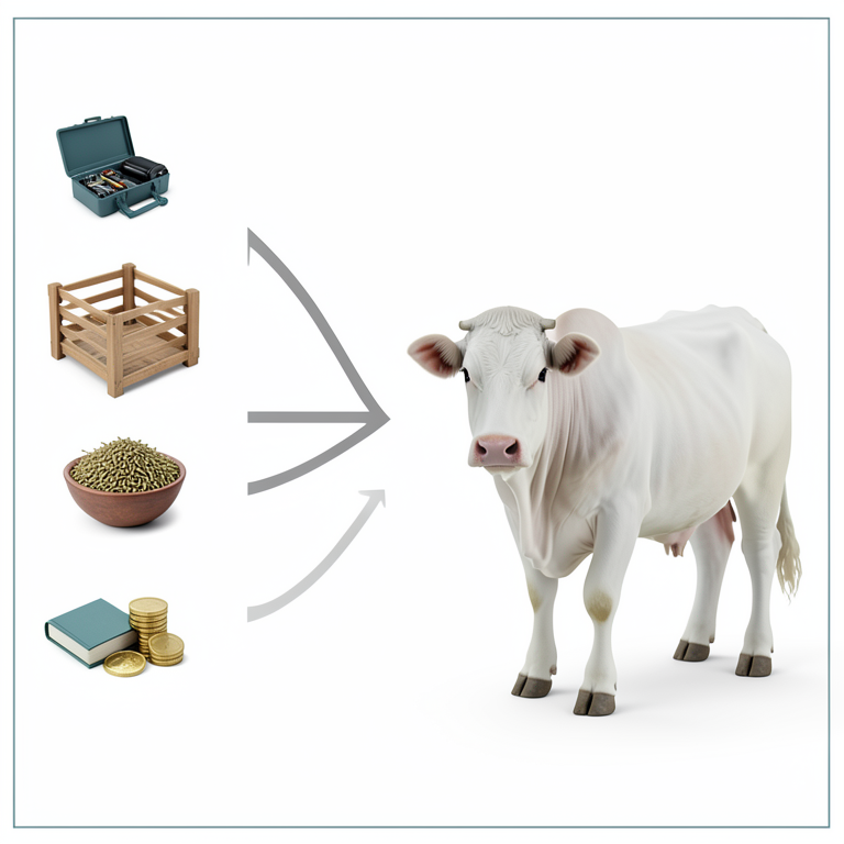 AI-generated conceptual illustration (Madura beef cattle). It explains the idea and does not show study data.