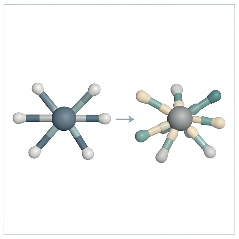 AI-generated conceptual illustration (four-arm star-shaped block copolymer molecules). It explains the idea and does not show study data.