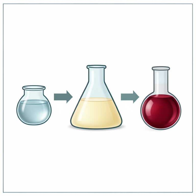 AI-generated conceptual illustration (Azo dye chemical synthesis in laboratory glassware). It explains the idea and does not show study data.