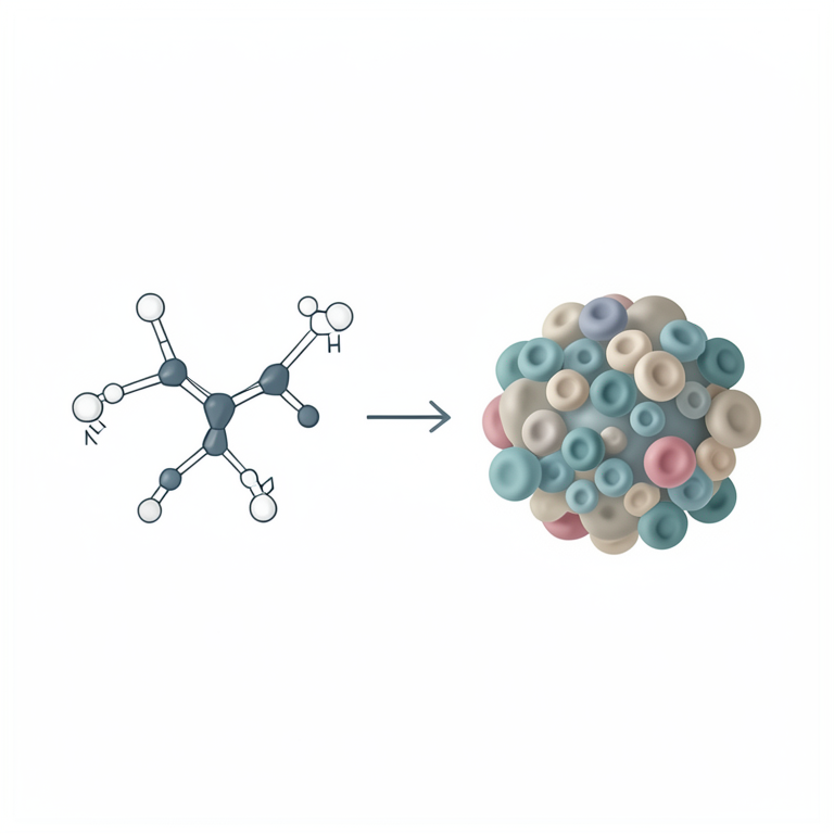 AI-generated conceptual illustration (Mannich base chemical molecules and MCF-7 breast cancer cells). It explains the idea and does not show study data.