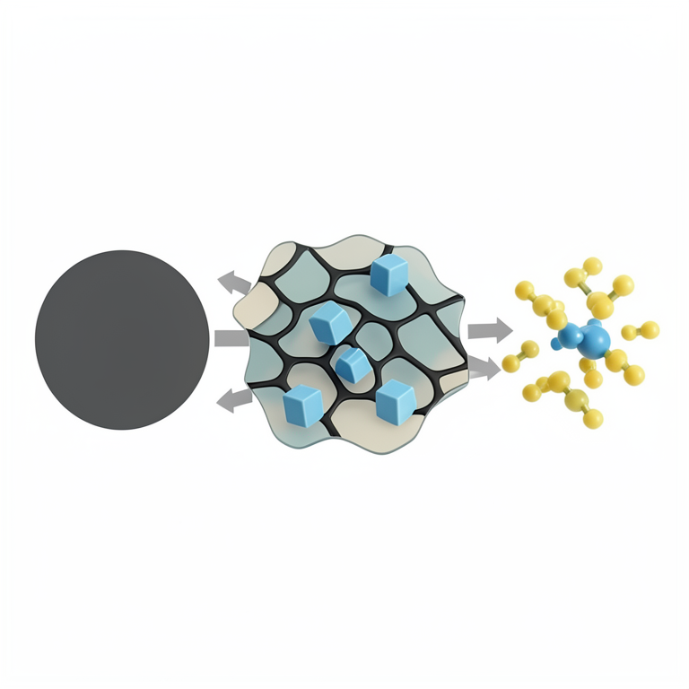 AI-generated conceptual illustration (Glassy carbon electrode modified with Cu-MOF crystals and reduced graphene oxide sheets). It explains the idea and does not show study data.