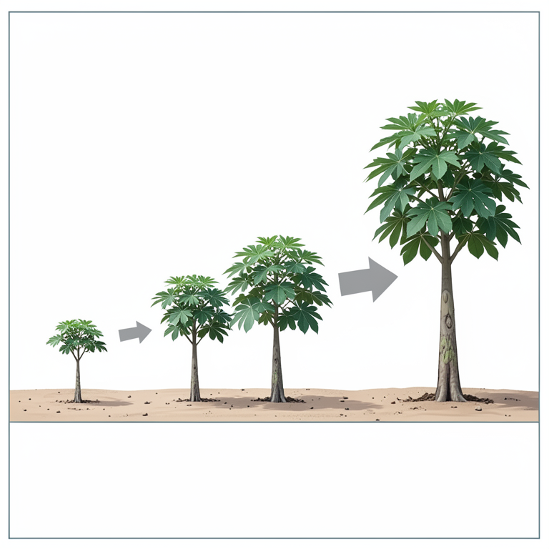 AI-generated conceptual illustration (Jatropha curcas plants). It explains the idea and does not show study data.