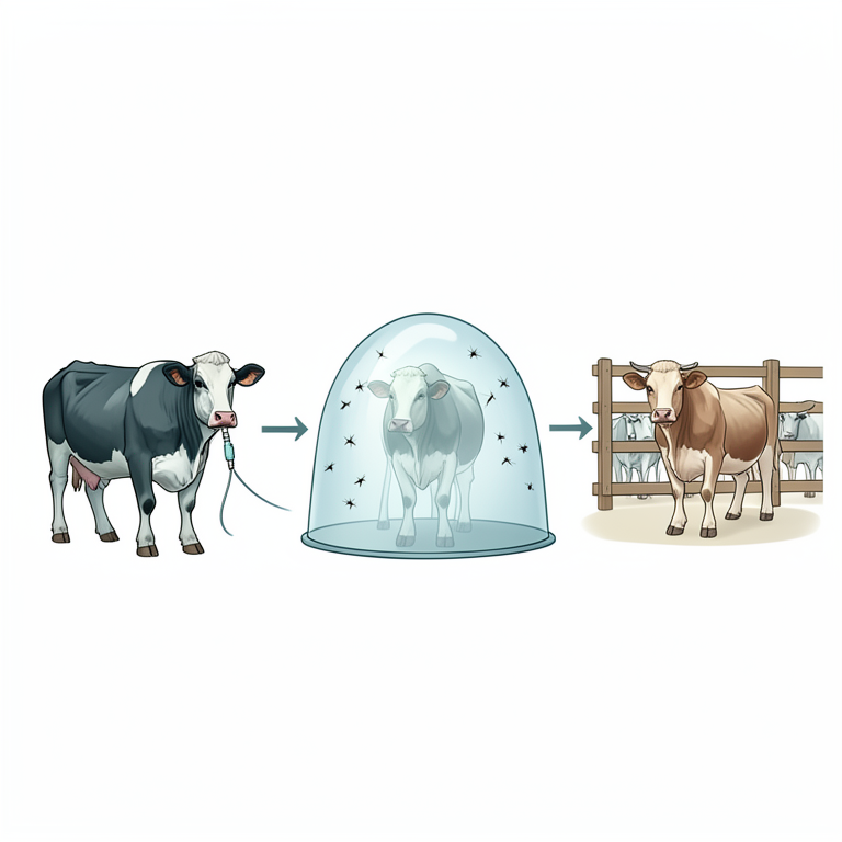 AI-generated conceptual illustration (cattle). It explains the idea and does not show study data.