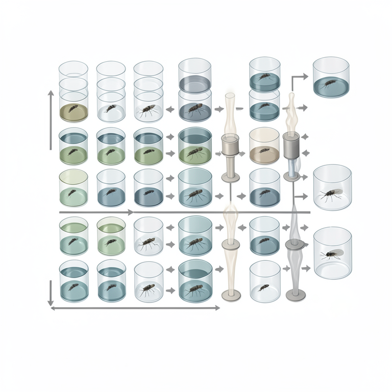 AI-generated conceptual illustration (Daphnia pulex (water fleas)). It explains the idea and does not show study data.