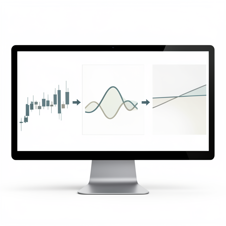 AI-generated conceptual illustration (computer monitor displaying a financial candlestick chart). It explains the idea and does not show study data.