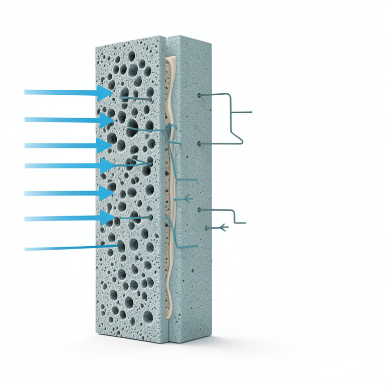 AI-generated conceptual illustration (A vertical porous wall with fluid flow and a magnetic field). It explains the idea and does not show study data.