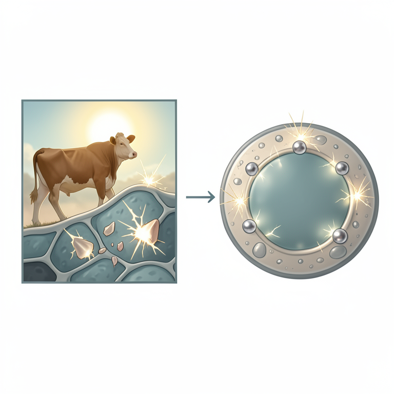 AI-generated conceptual illustration (Tropical cattle). It explains the idea and does not show study data.