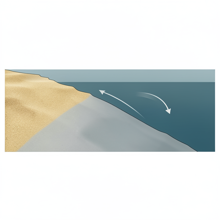 AI-generated conceptual illustration (Sunda continental shelf cross-section). It explains the idea and does not show study data.
