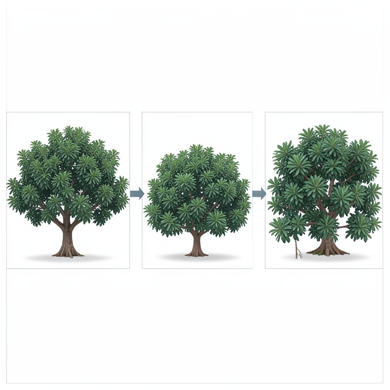 AI-generated conceptual illustration (guava trees). It explains the idea and does not show study data.