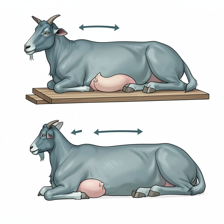 AI-generated conceptual illustration (goat kid and adult goat). It explains the idea and does not show study data.