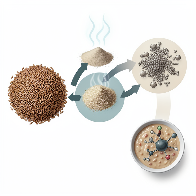 AI-generated conceptual illustration (foxtail and proso millet bran). It explains the idea and does not show study data.