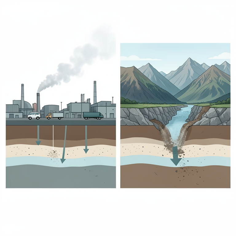 AI-generated conceptual illustration (Riparian soils of the Orinoco river watershed). It explains the idea and does not show study data.